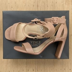 Vince Camuto Bevvyn Nude Ankle Strap Heels